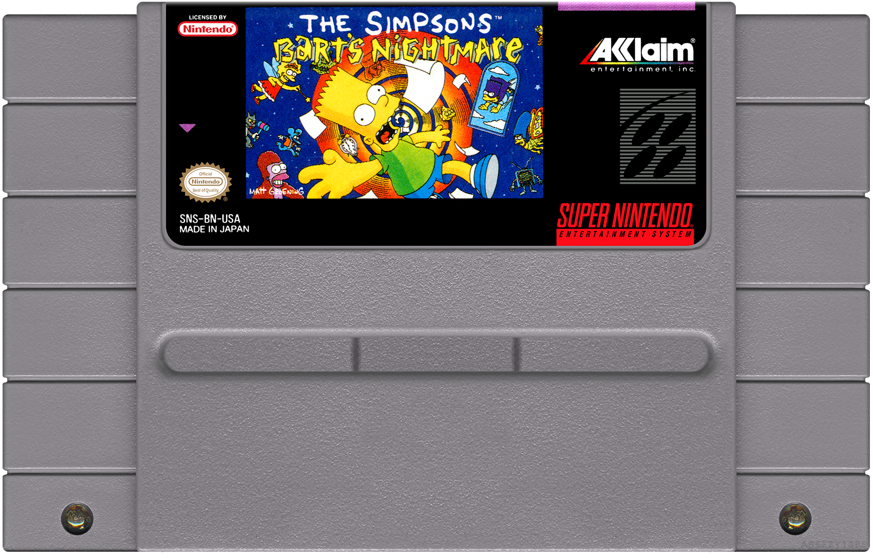 The Simpsons: Bart's Nightmare cartridge